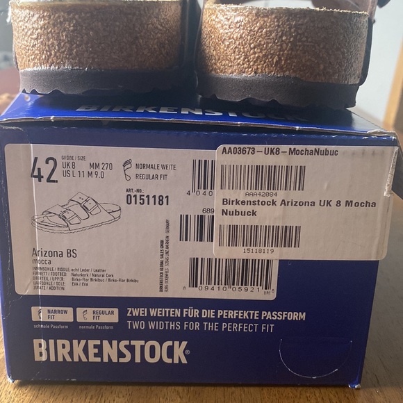 Birkenstock Arizona Soft Slide Sandal in Mocha Sz: EU42/US L 11 US M 9 - Picture 6 of 7